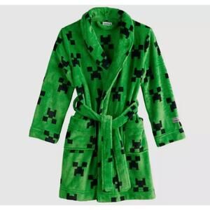 Minecraft "Green Grin" Creeper Robe Bathrobe Official Size 8